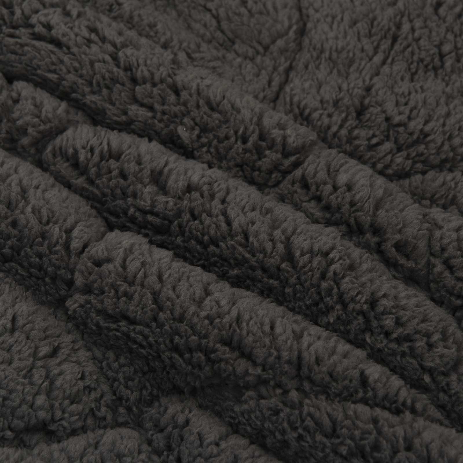 Sommerdecke Anthrazit 135 x 200 cm Mikrofaser und Teddy-Fleece