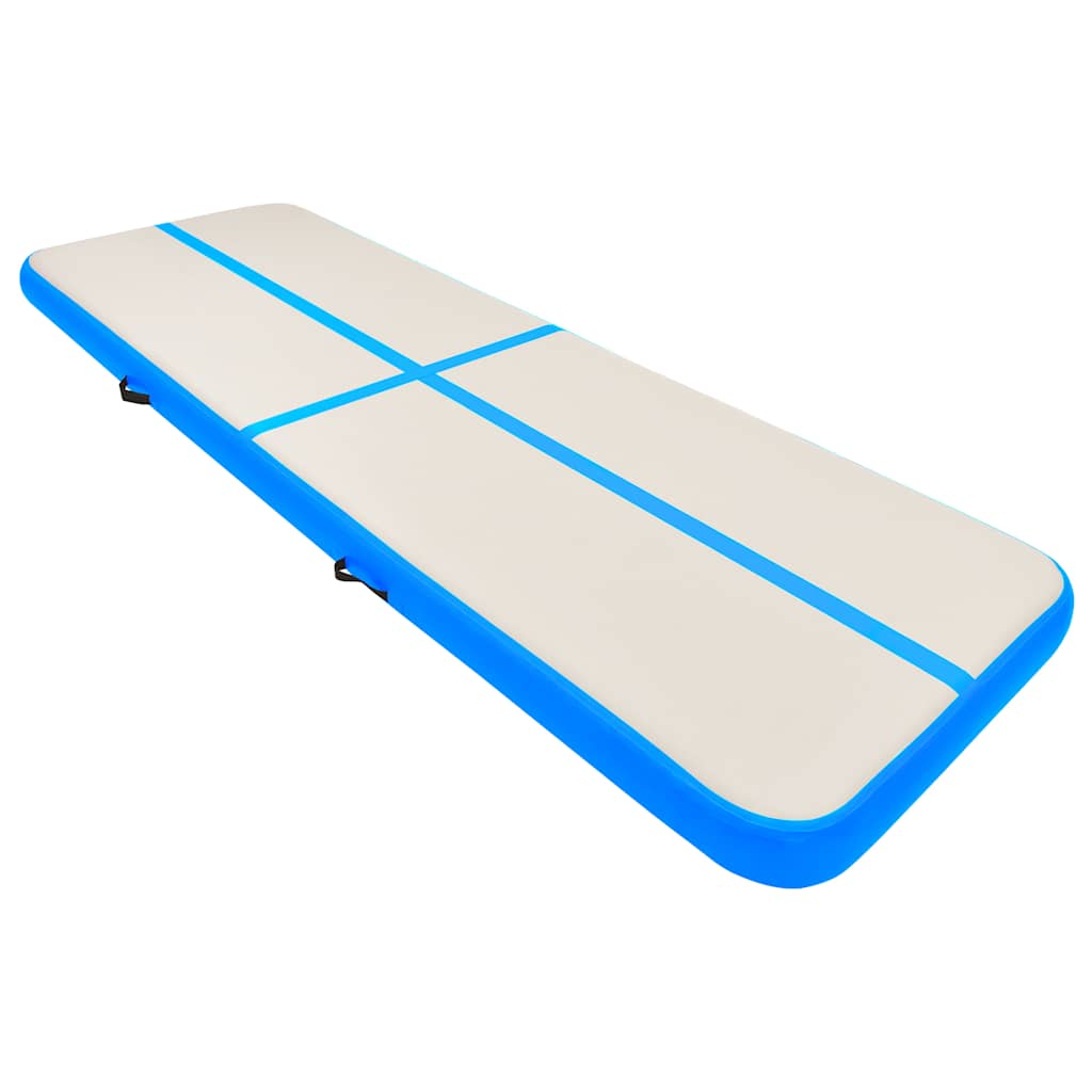 Aufblasbare Gymnastikmatte mit Pumpe 300×100×10 cm PVC Rosa