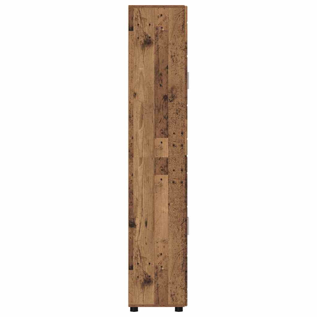 Highboard mit Regal FLORIN Weiß 60 x 35 x 182 cm Holzwerkstoff