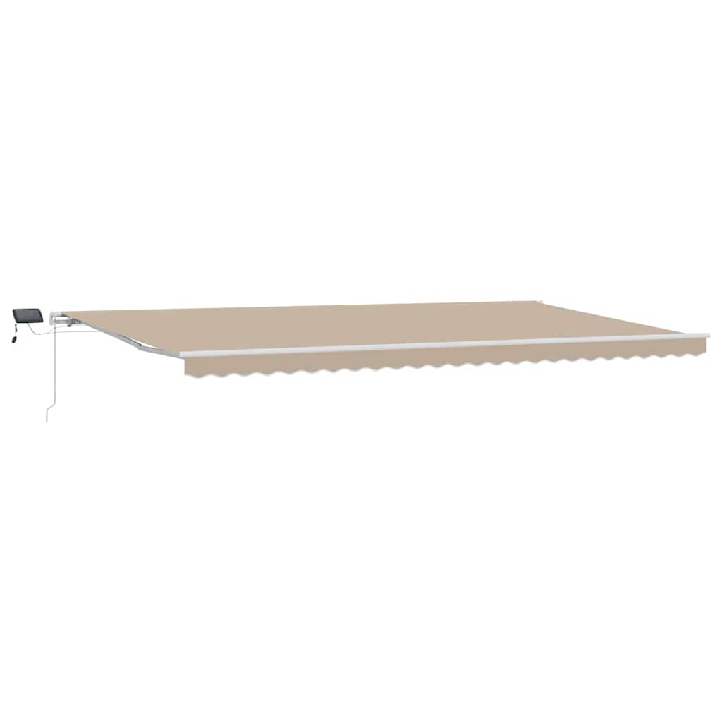 Markise Manuell Einziehbar mit LED 300x250 cm Blau und Weiß