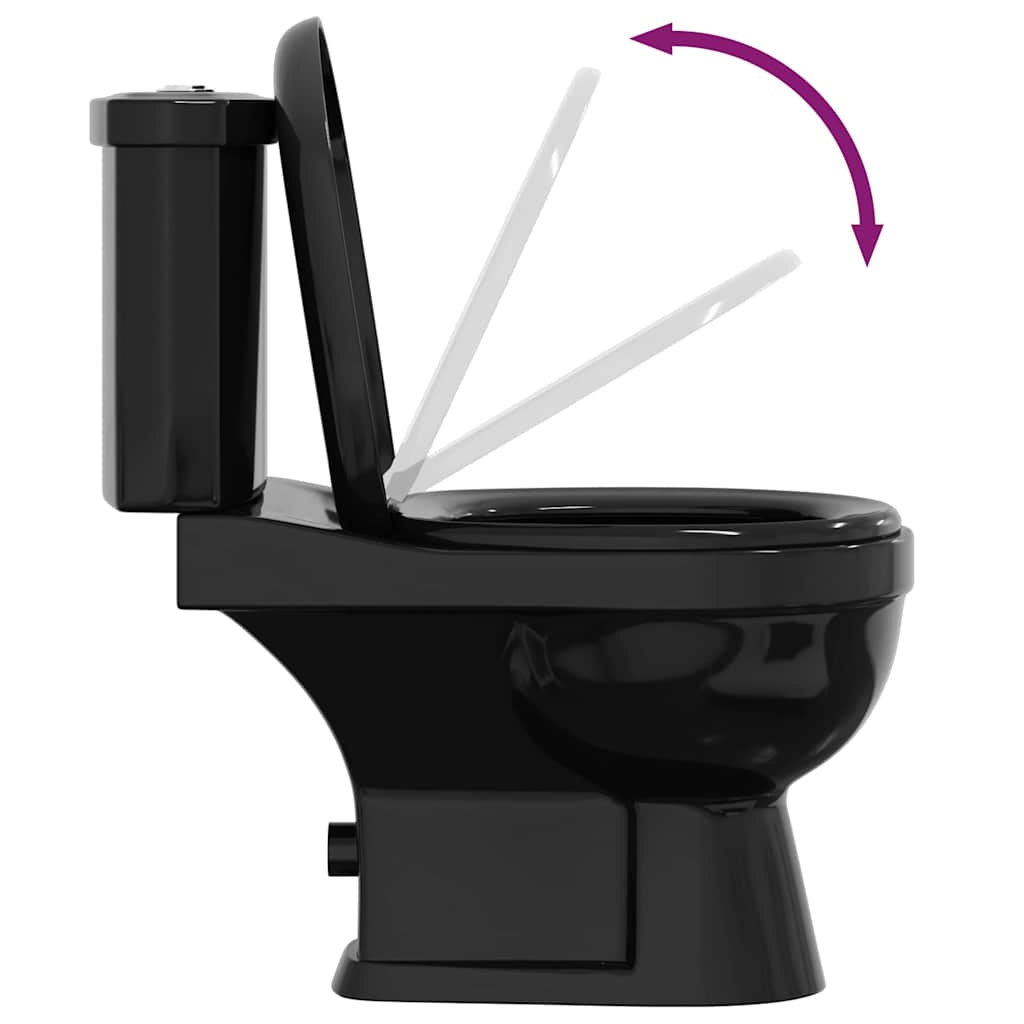 Toilette mit Spülkasten Weiß