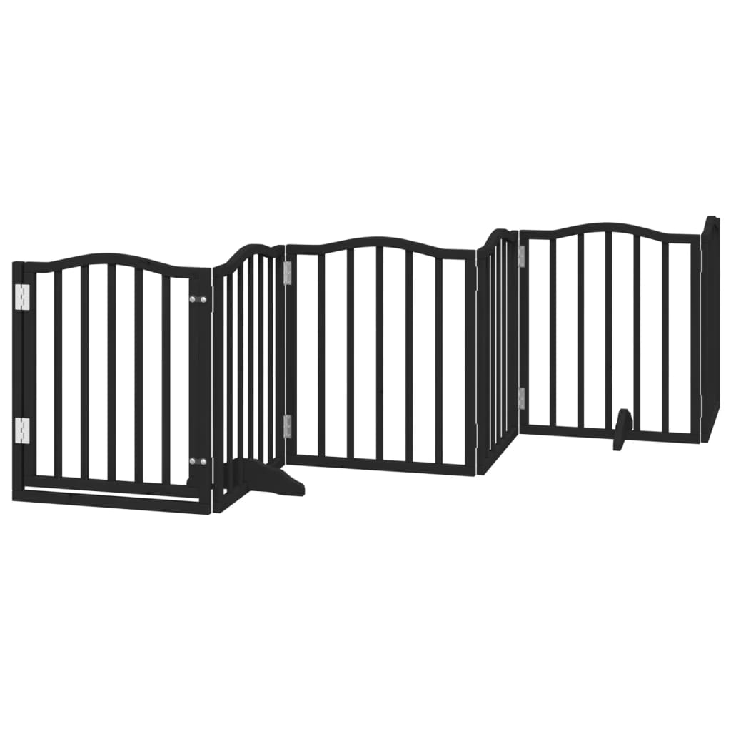 3-tlg. Hundetor Faltbar 150 cm Pappelholz