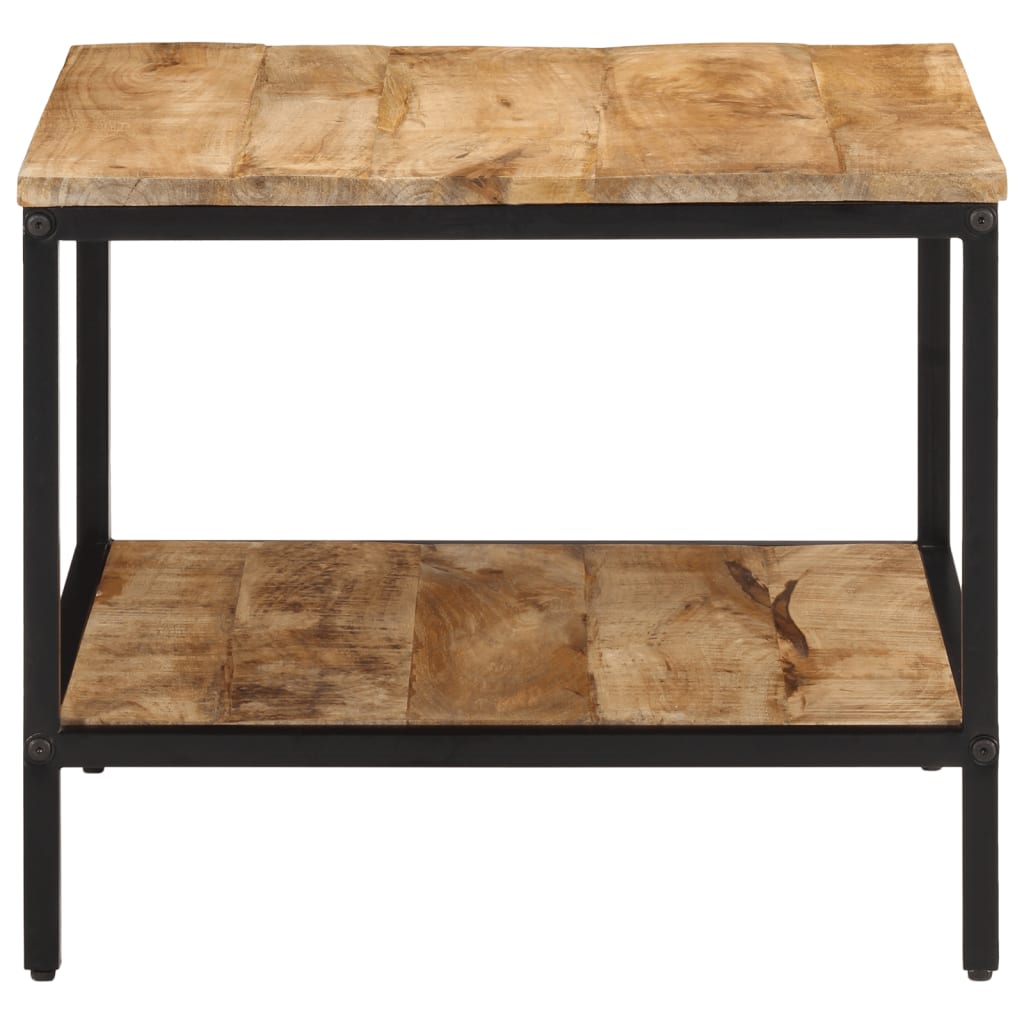 Couchtisch 45x45x35 cm Raues Massivholz Mango