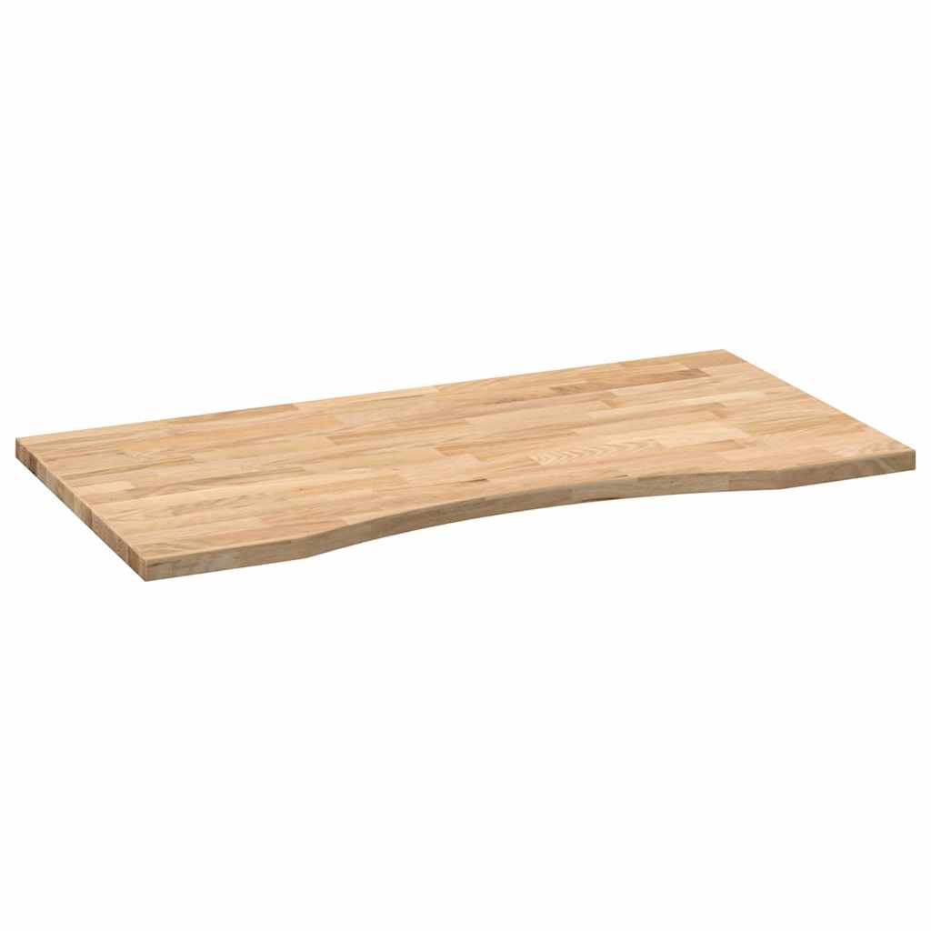 Schreibtischplatte Unbehandelt 80x50x2,5 cm Massivholz Eiche