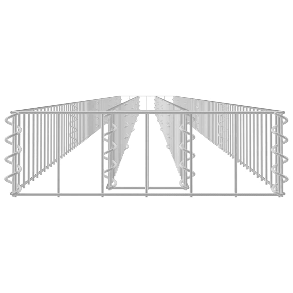 Gabionen-Hochbeet Verzinkter Stahl 90x30x10 cm