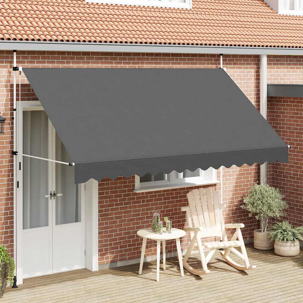 Einziehbare Markise Handbetrieben 150 cm Anthrazit