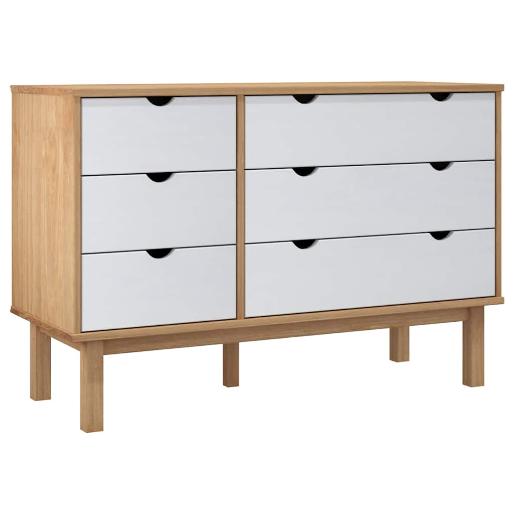 Schubladenschrank OTTA 111x43x73,5 cm Massivholz Kiefer
