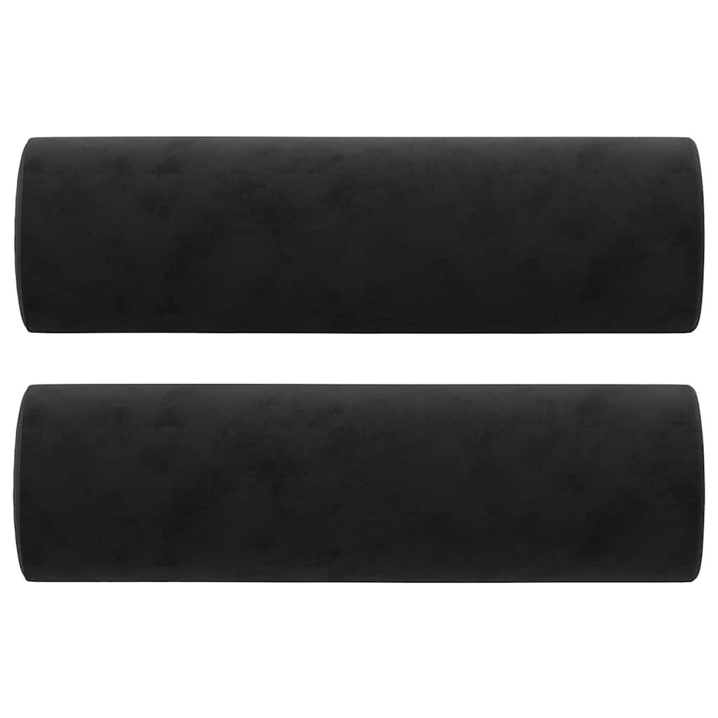 2-Sitzer-Sofa mit Zierkissen Dunkelgrün 120 cm Samt