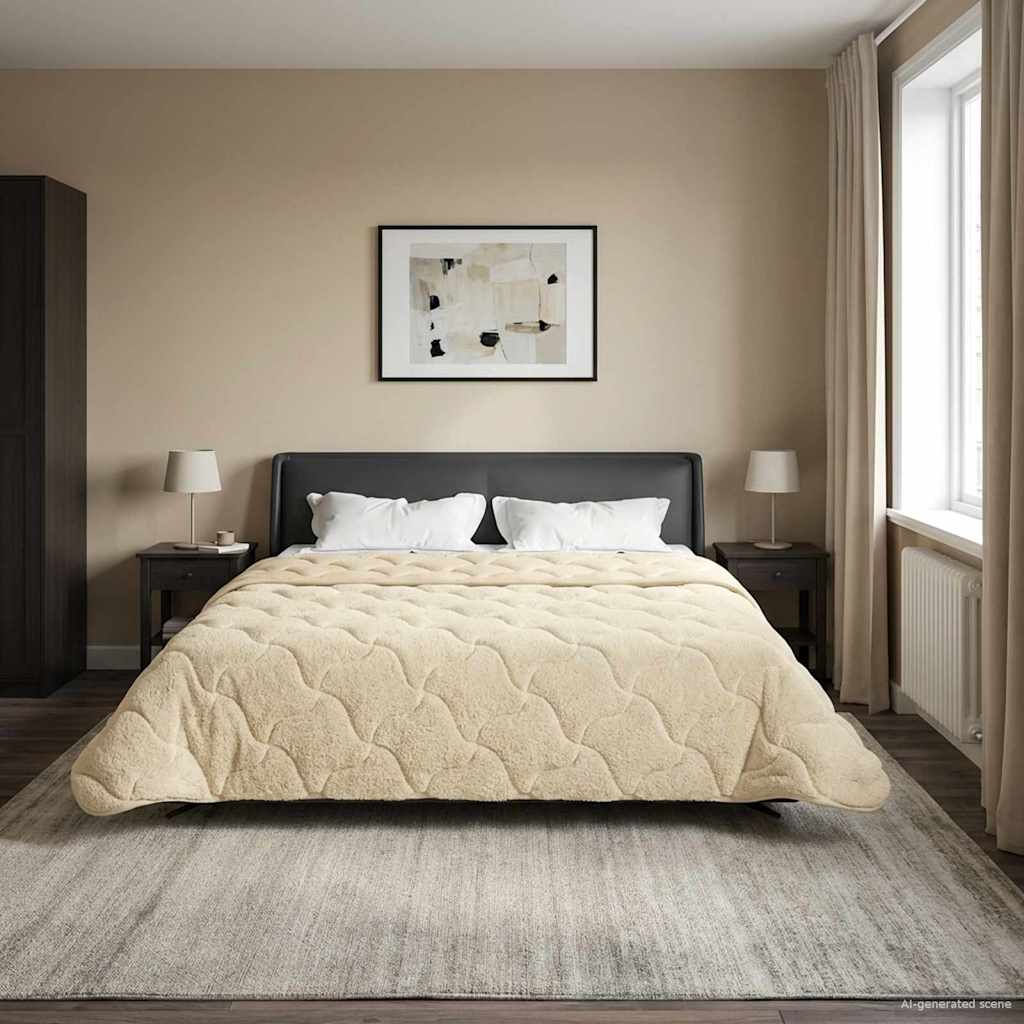 Winterbettdecke Gepolstert Anthrazit 135 x 200 cm