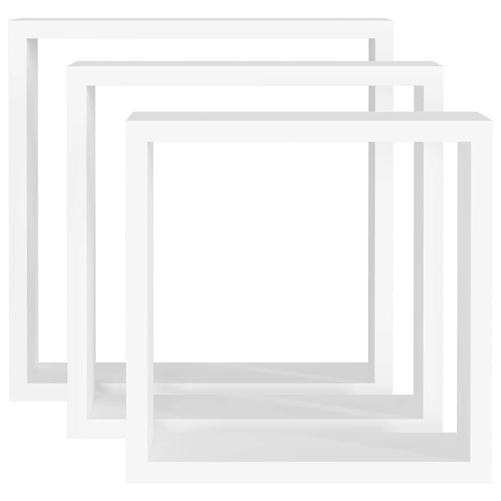 Würfelregale 3 Stk. Schwarz MDF