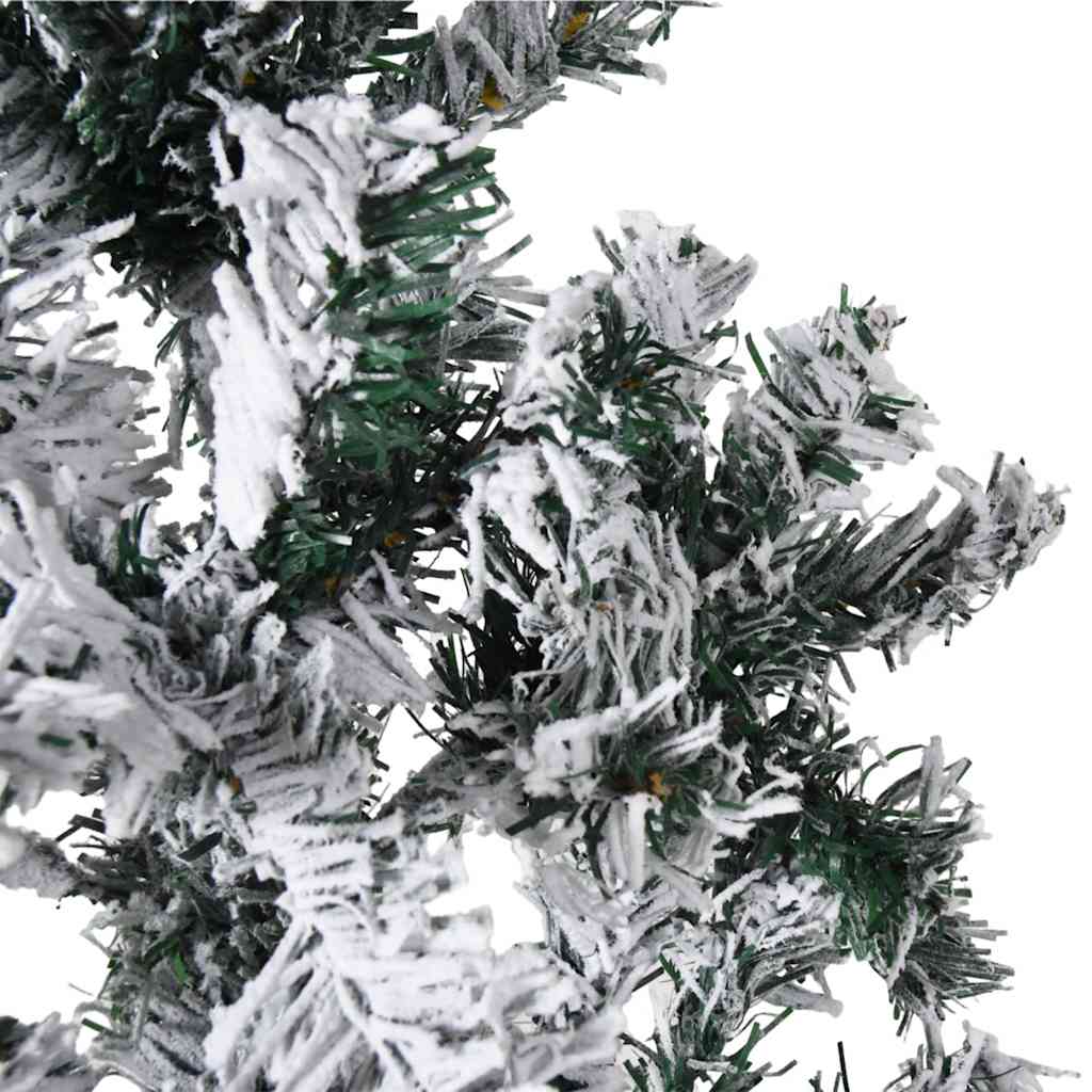 Künstlicher Halb-Weihnachtsbaum mit Ständer Schlank Weiß 180 cm