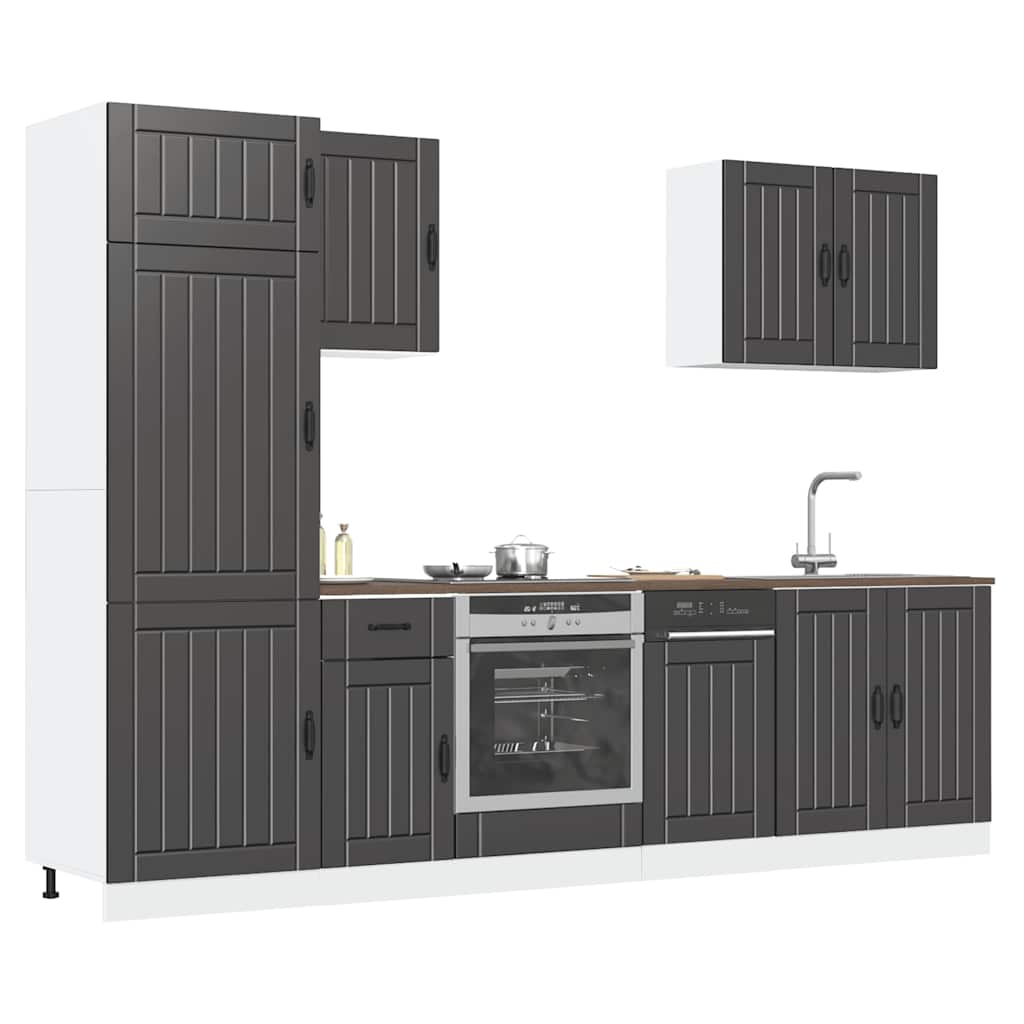 7-tlg. Küchenschrank-Set Lucca Weiß Holzwerkstoff
