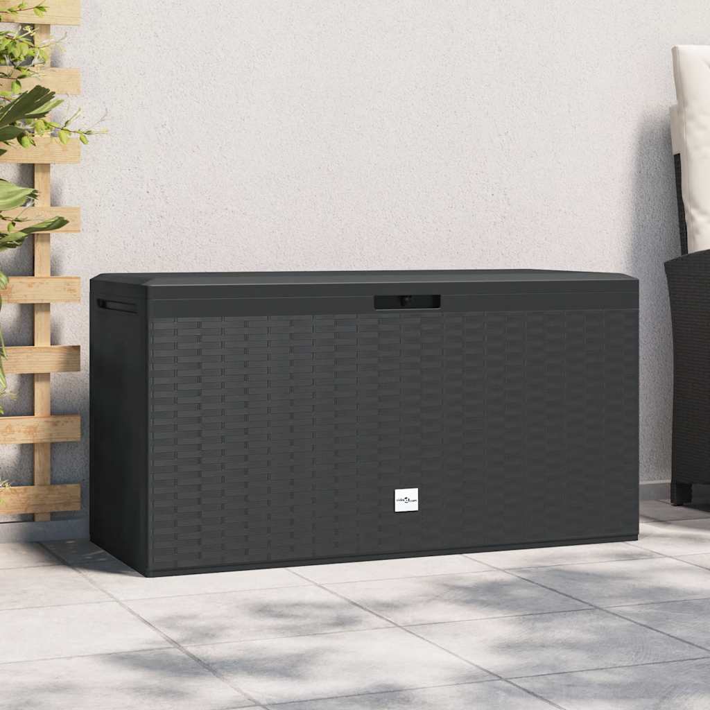 Gartentruhe Braun 119x48x60 cm Polypropylen