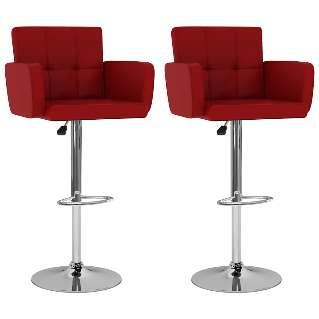 Barhocker 2 Stk. Weiß Kunstleder