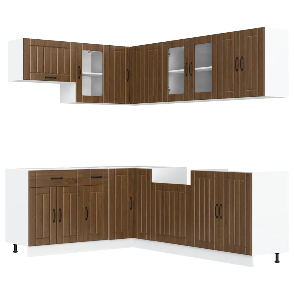 11-tlg. Küchenschrank-Set Lucca Weiß Holzwerkstoff