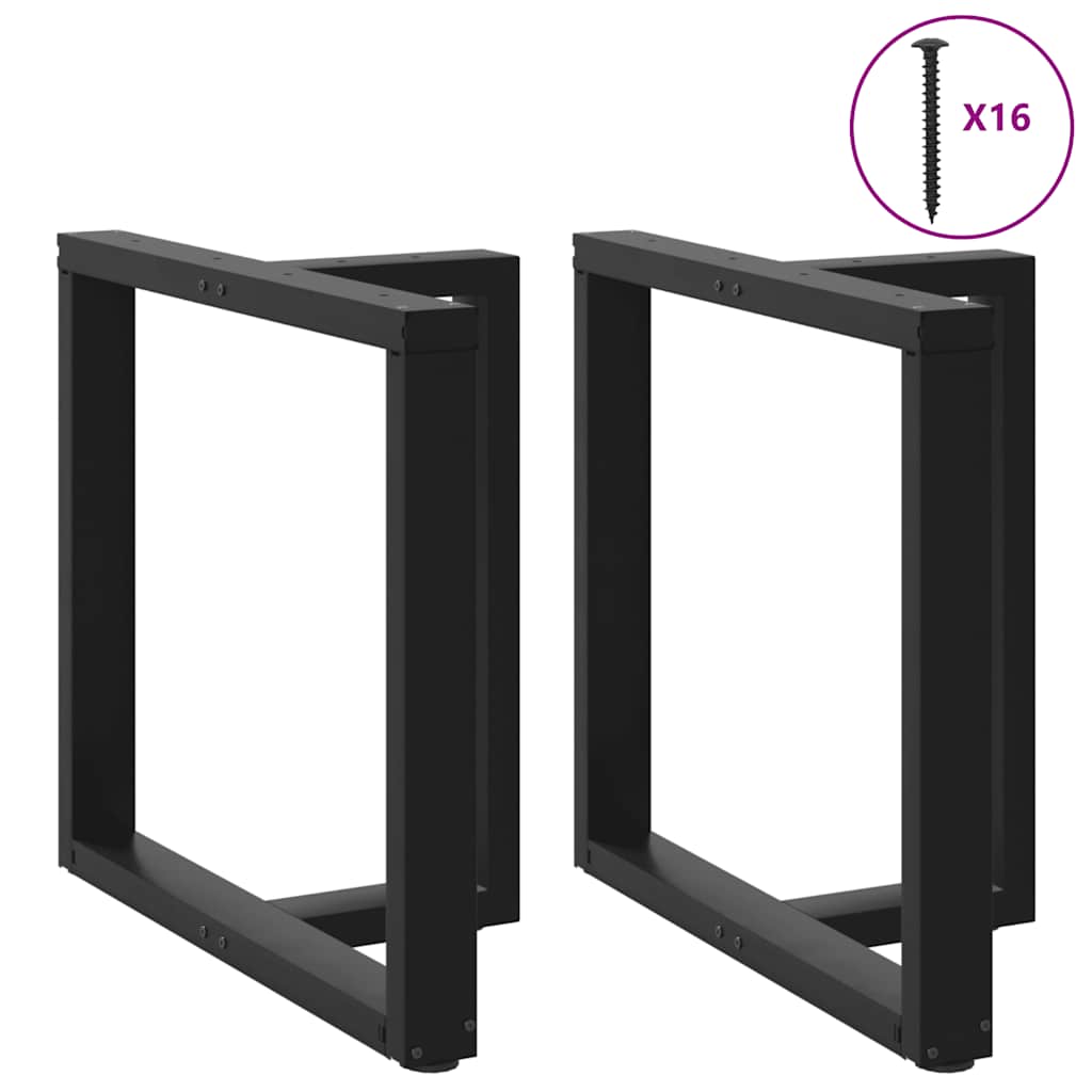 Couchtischbeine T-Form 2 Stk. Schwarz 30x25x(30-31) cm Stahl
