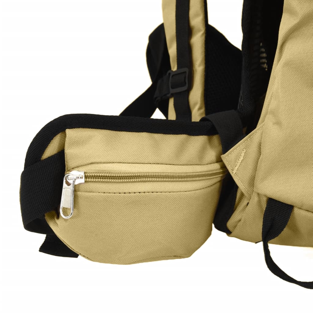 Wanderrucksack Schwarz 60 L Oxford-Gewebe