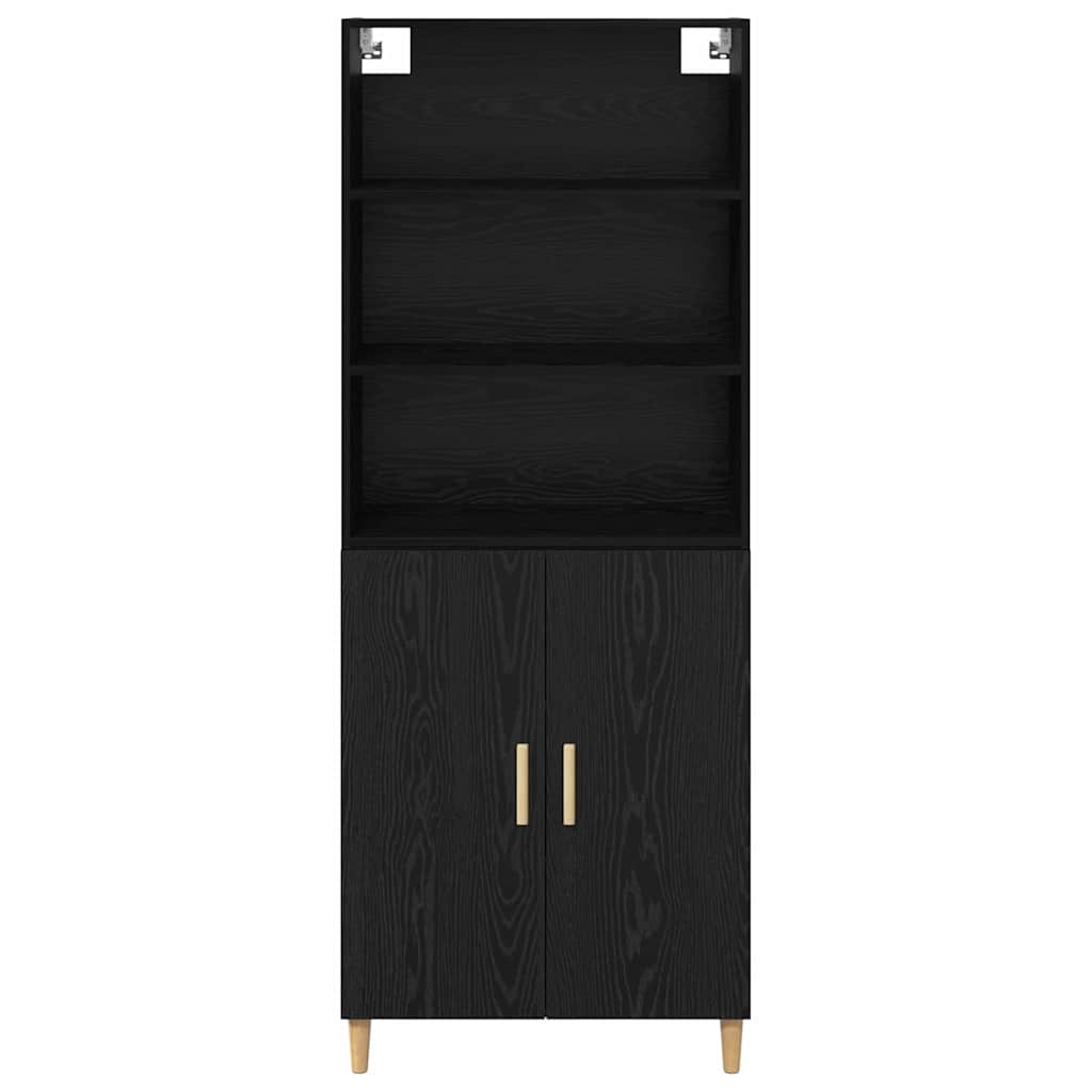 Highboard Altholz 69,5 x 32,5 x 180 cm Holzwerkstoff