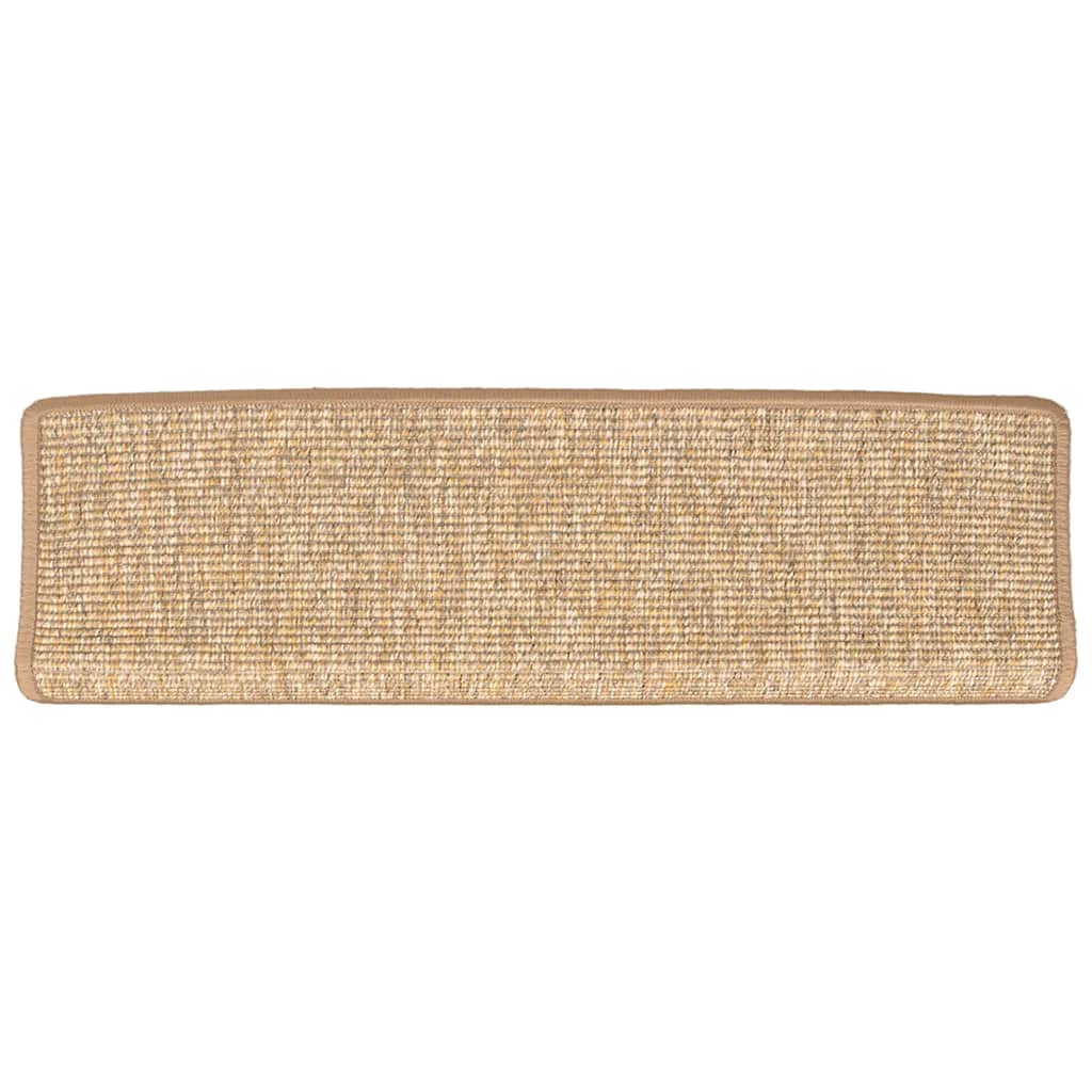 Stufenmatten 15 Stk. 65x21x4 cm Dunkelbeige Rechteckiger Rand
