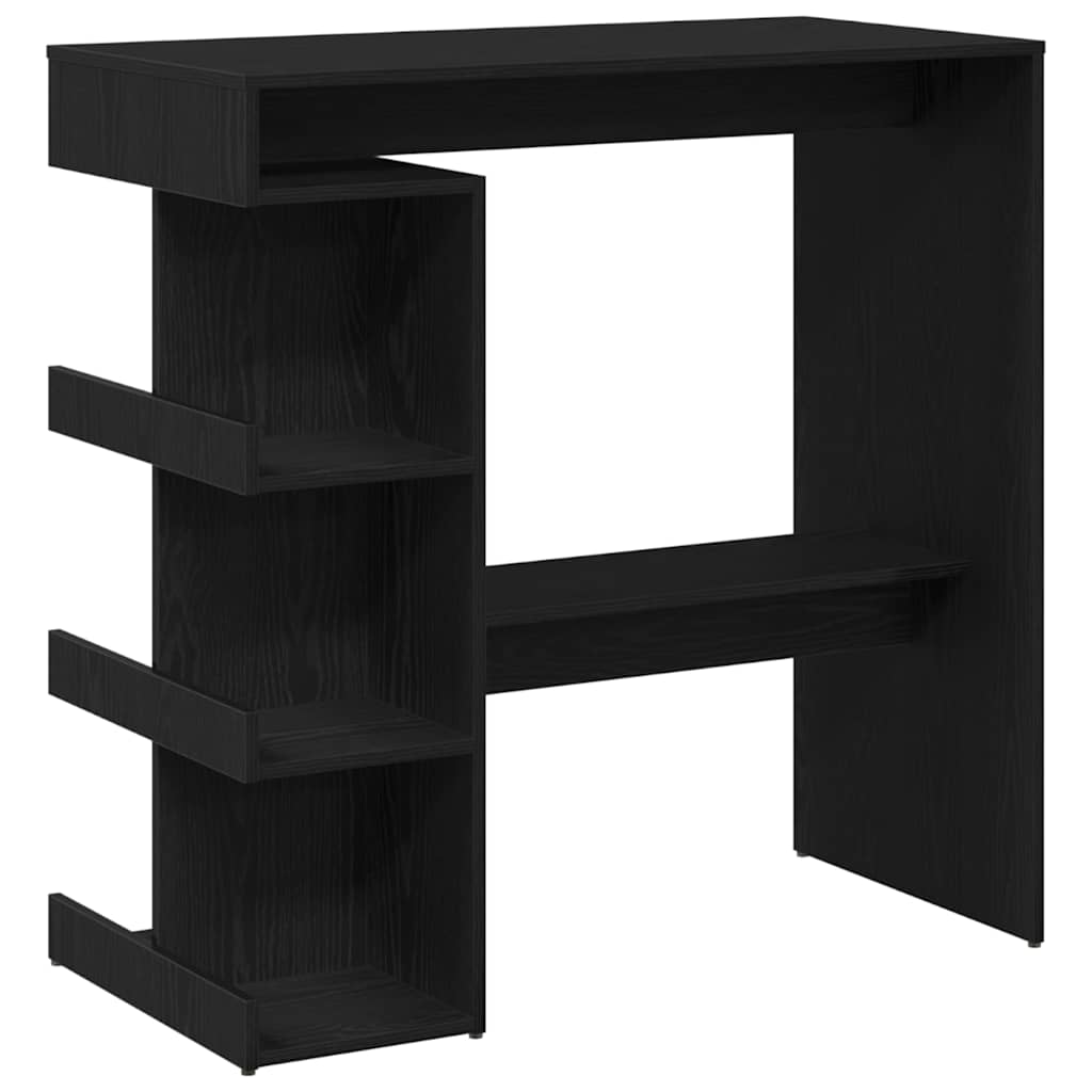 Bartisch mit Regal Weiß 100x50x101,5 cm Holzwerkstoff