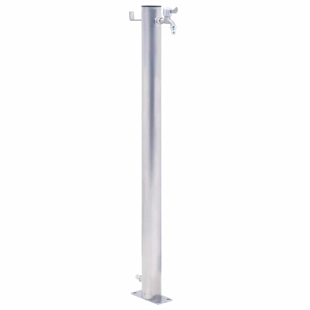 Wassersäule für den Garten 40 cm Edelstahl Quadratisch