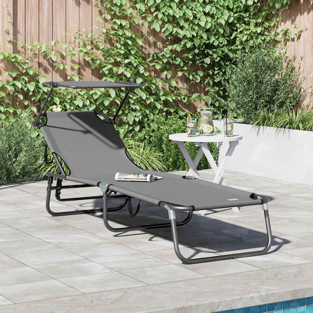 Klappbare Sonnenliege Blau 190 x 57 x 81 cm Oxford