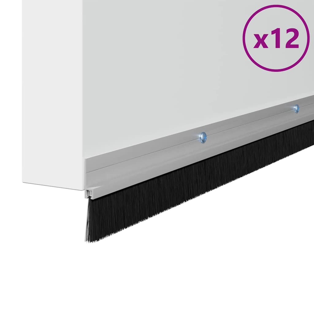 Aufsteck Türbürstendichtungen 2 pcs Braun 100 cm