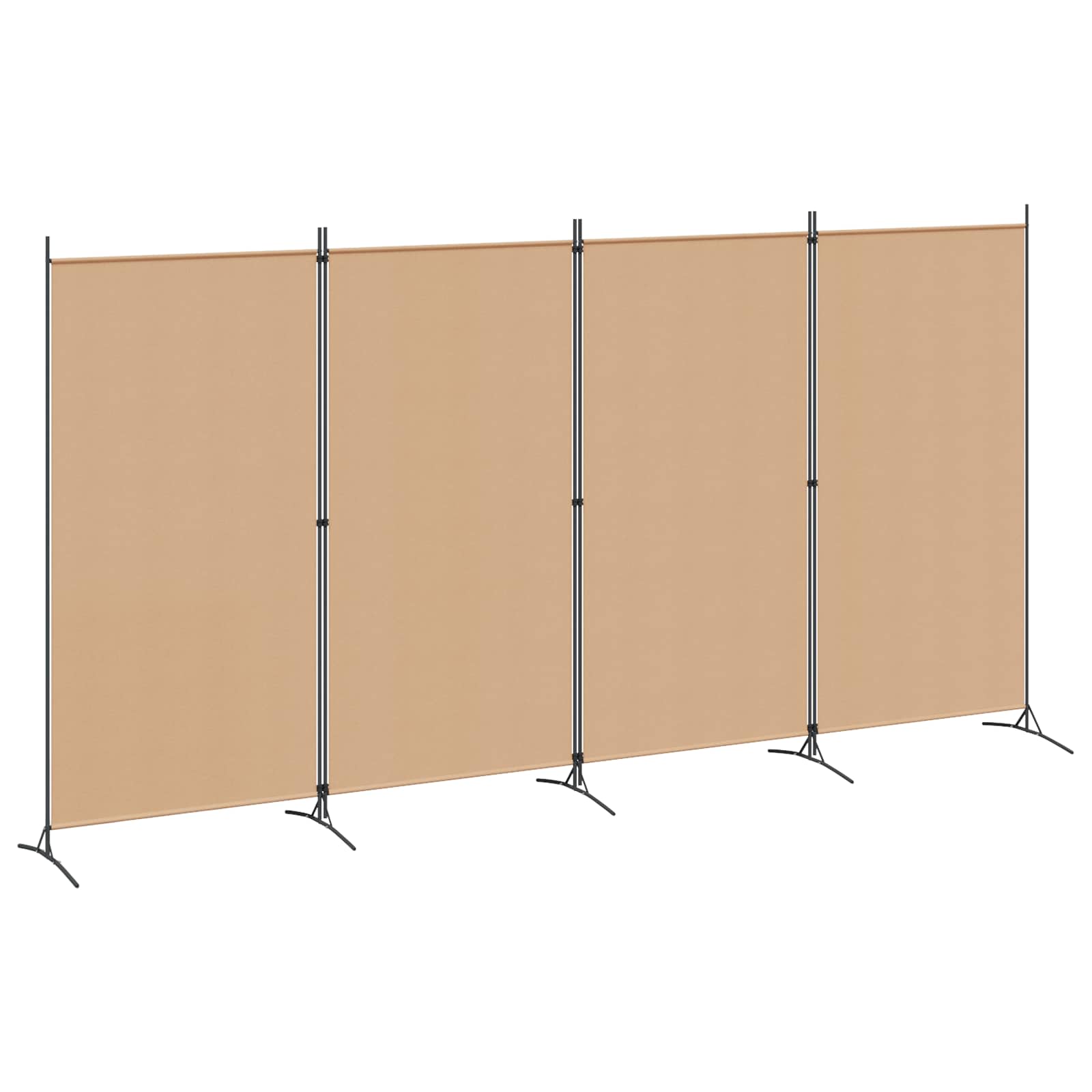 3-tlg. Raumteiler Weiß 260x180 cm Stoff