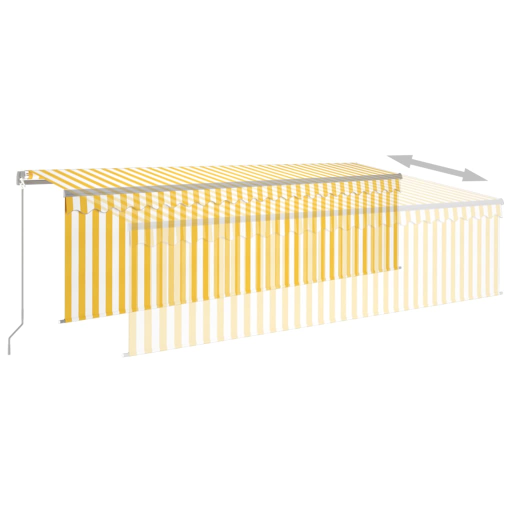 Markise Manuell Einziehbar mit Rollo 3x2,5 m Creme