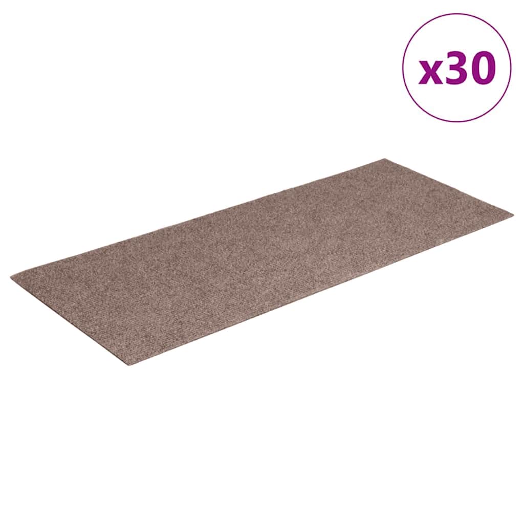 Stufenmatten Selbstklebend 15 Stk. 60x25 cm Hellbraun Rechteckig