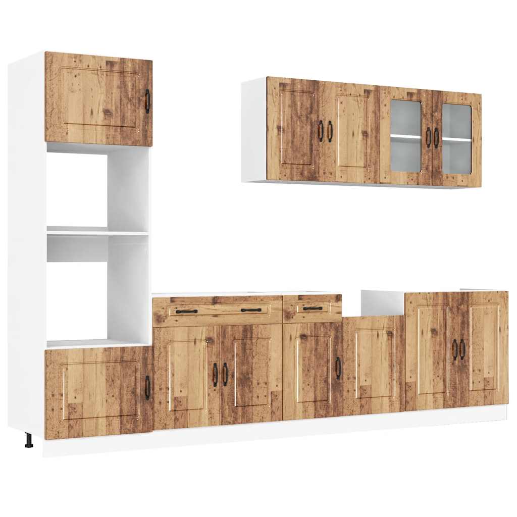 7-tlg. Küchenschrank-Set Kalmar Weiß Holzwerkstoff
