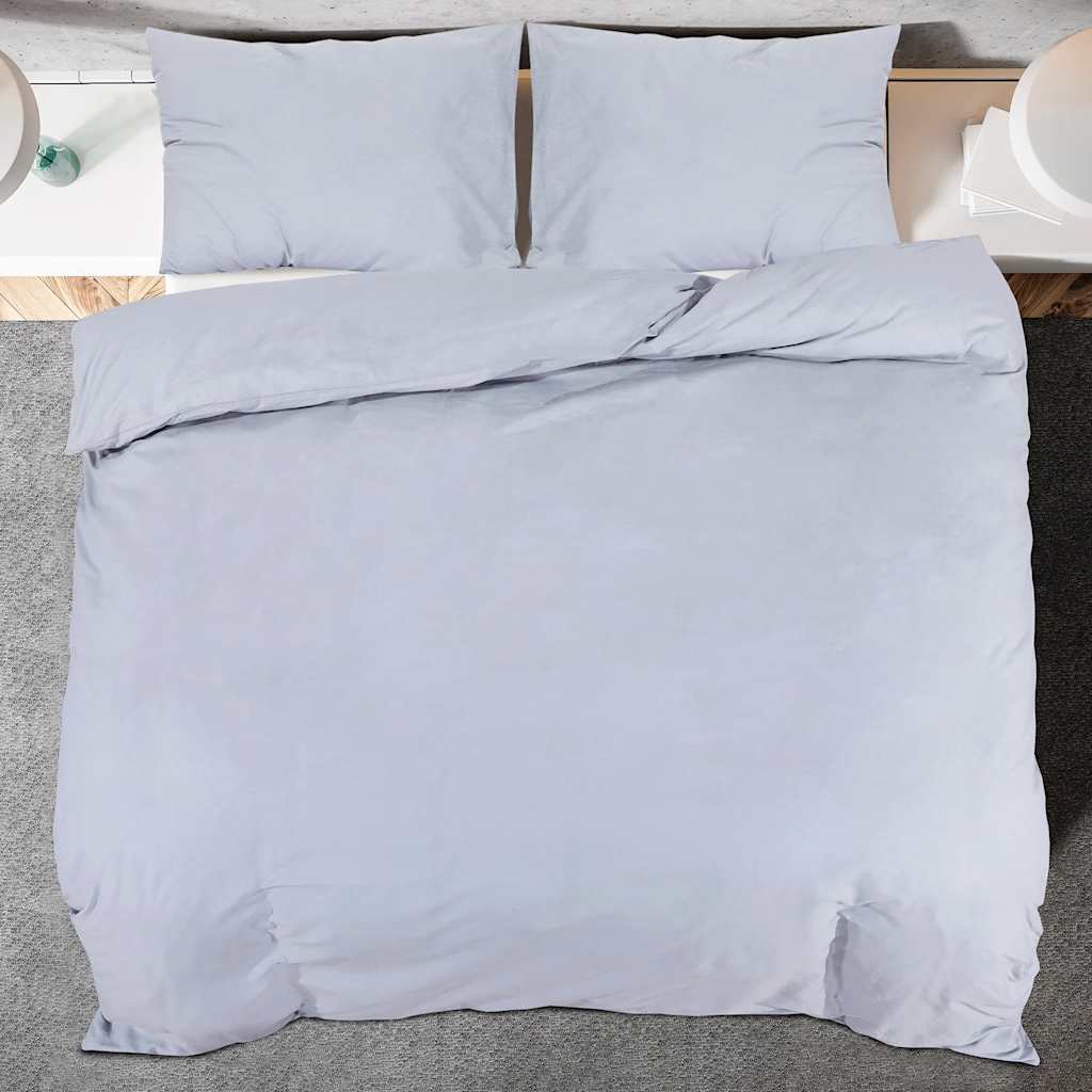 Bettwäsche-Set Anthrazit 140x200 cm Leichte Mikrofaser