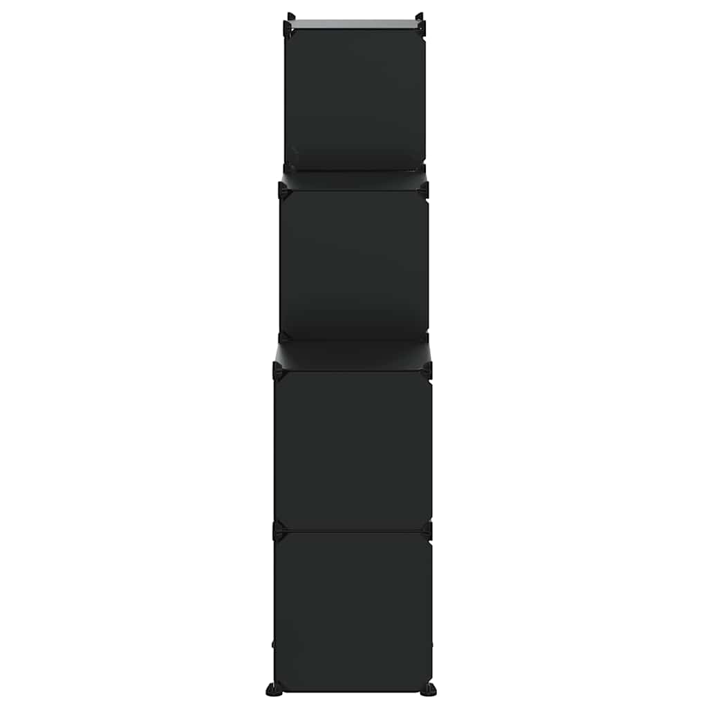 Regalsystem mit 12 Würfeln Schwarz PP