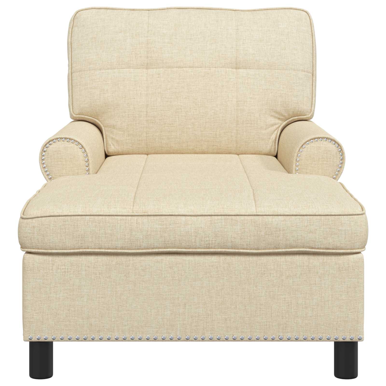Lounge-Liege mit Kissen Hellgrau 91 x 157 x 91 cm Stoff