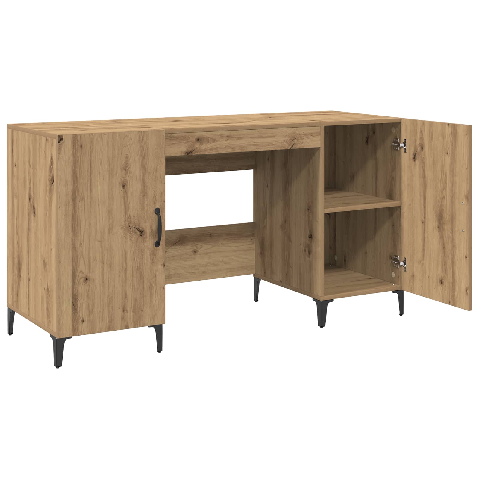Schreibtisch mit Tür Altholz 140 x 50 x 75 cm Holzwerkstoff