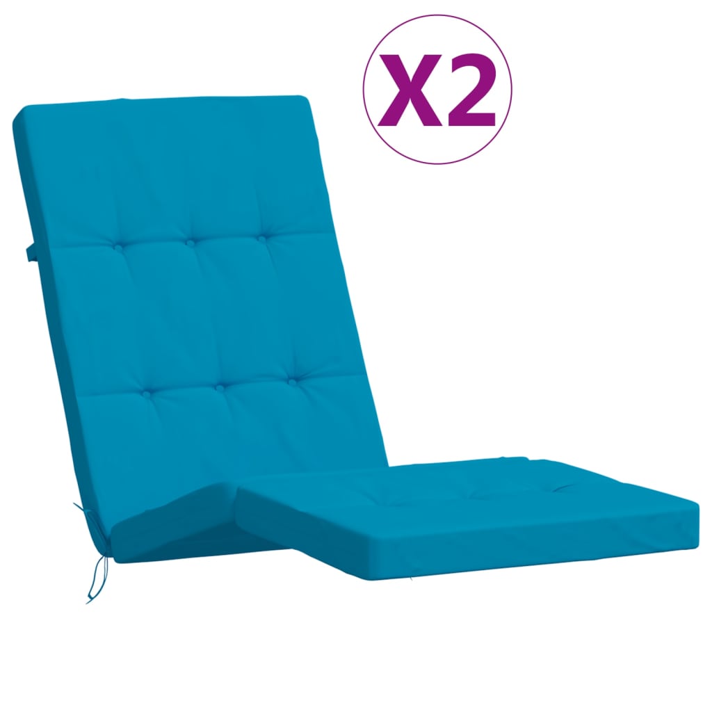 Liegestuhl-Auflagen 2 Stk. Creme Oxford-Gewebe