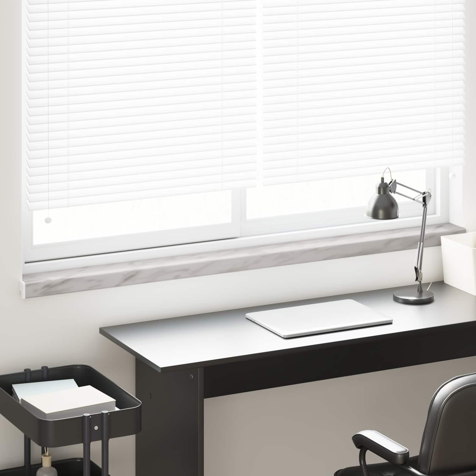 Fensterbank Weiß 60 x 10 x 4,5 cm PVC