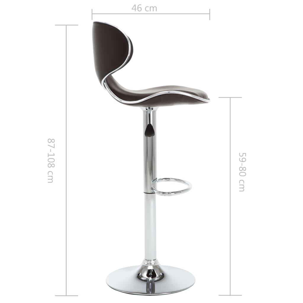 Barhocker 2 Stk. Rot Kunstleder