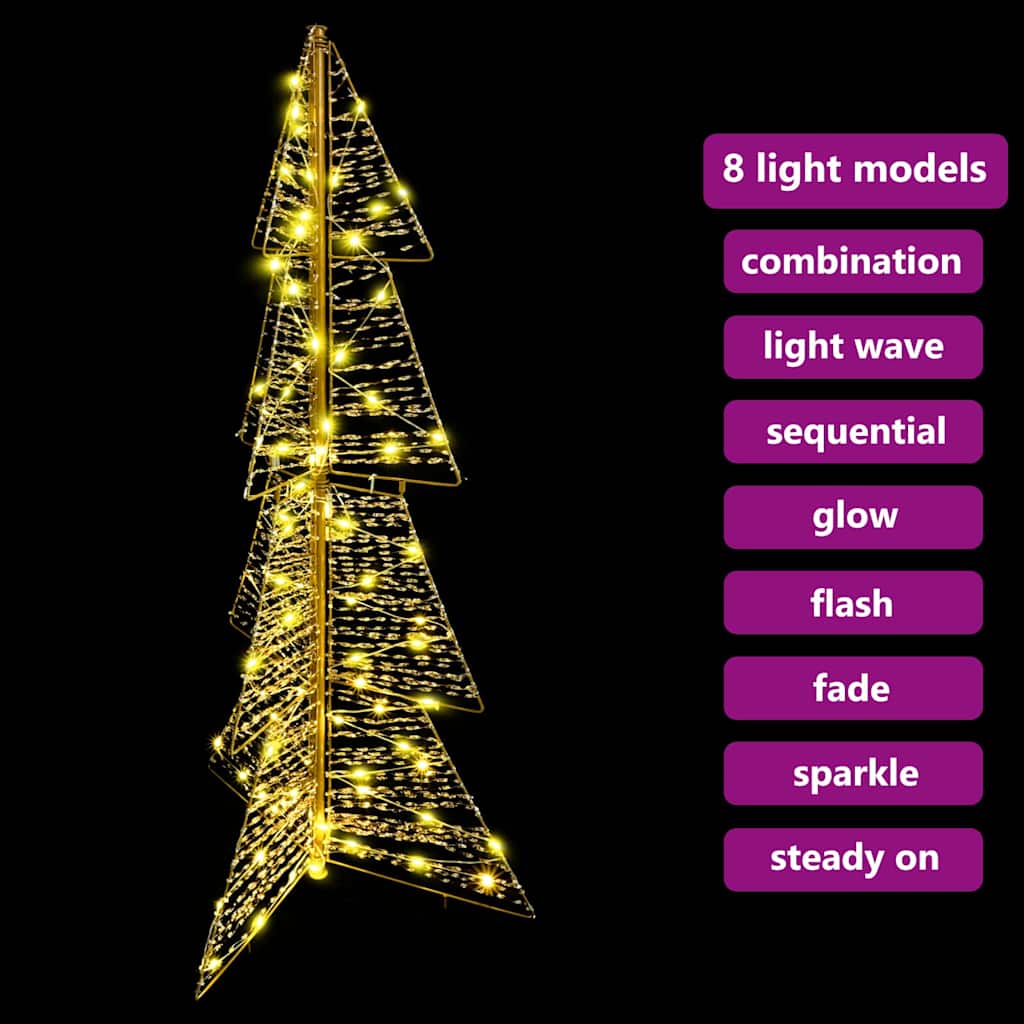 Weihnachtsbaum mit 100 LEDs Warmes Weiß 120 cm PET