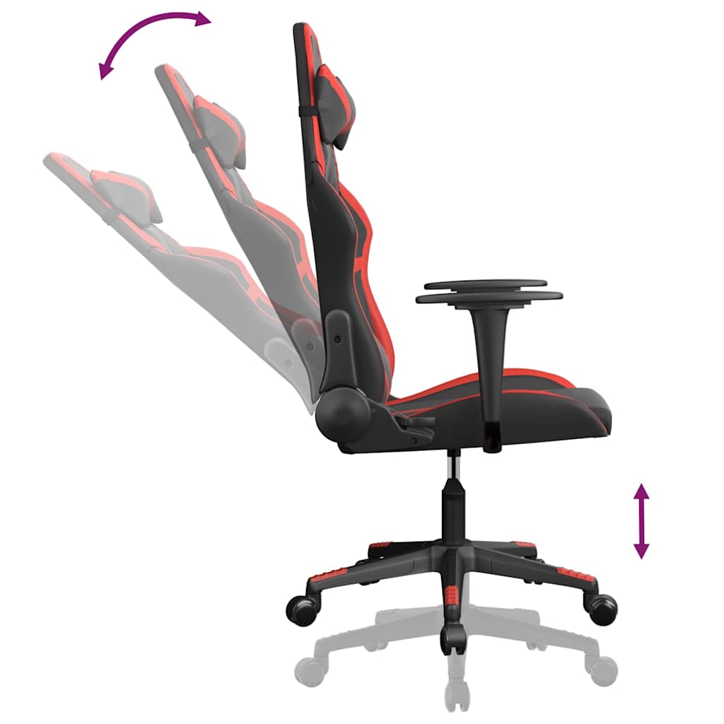 Gaming-Stuhl mit Massagefunktion Schwarz und Grün Kunstleder