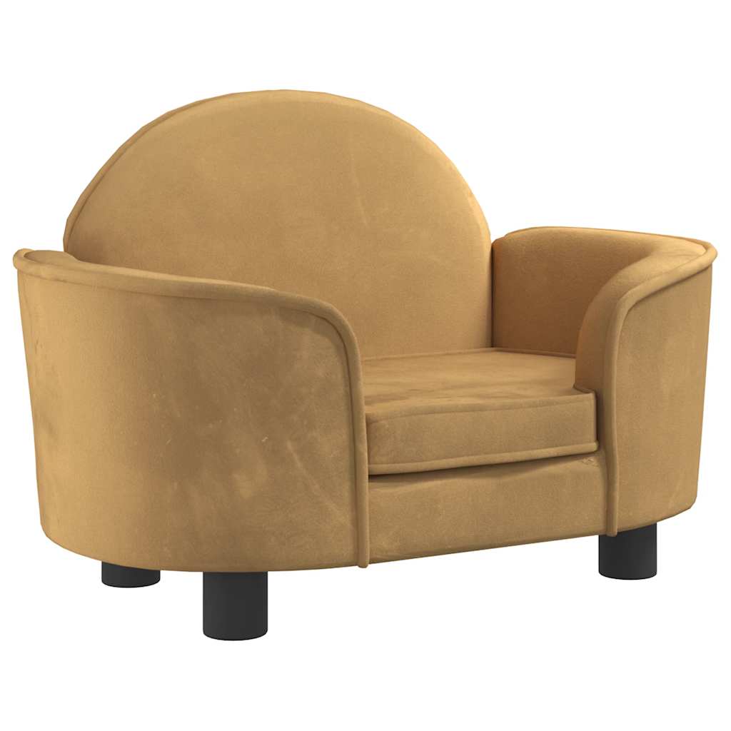 Hundebett Schwarz 66x40x45 cm Samt