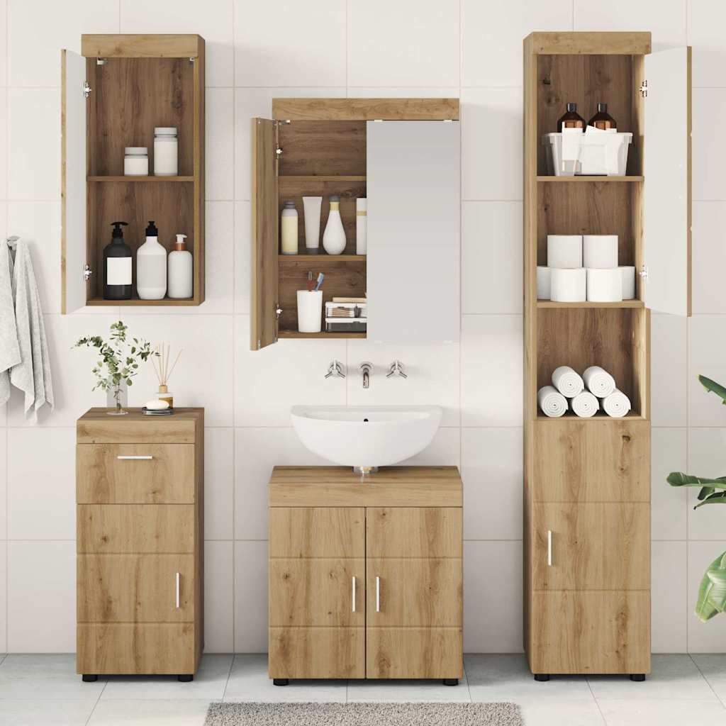 Badezimmermöbel-Set TULUM 2 pcs Weiß 60 x 34 x 63 cm