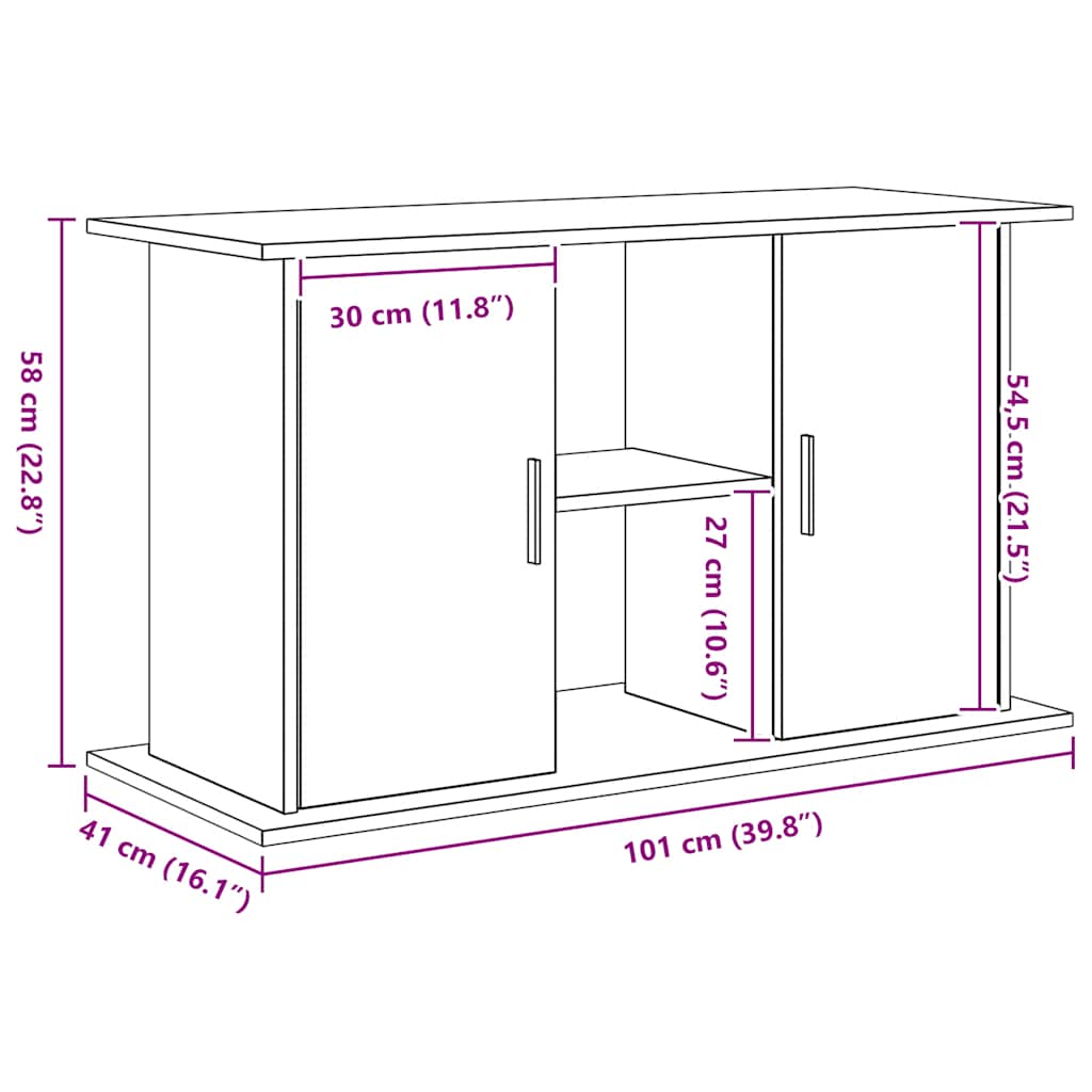 Aquariumständer Weiß 81x36x73 cm Holzwerkstoff
