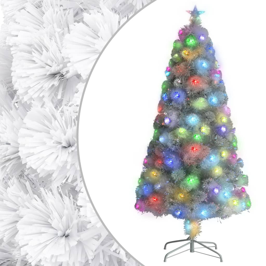 Vorbeleuchteter Weihnachtsbaum mit Ständer und LED 150 cm Glasfaser