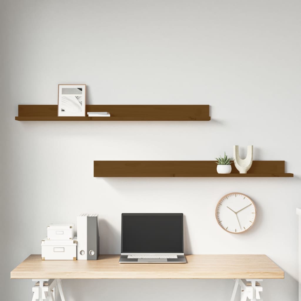 Wandregale 2 Stk. 50x11x9 cm Massivholz Kiefer