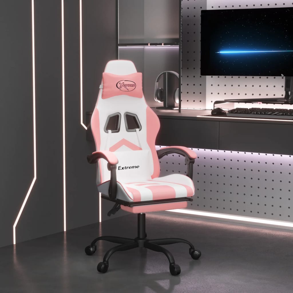 Gaming-Stuhl Drehbar Schwarz und Rot Kunstleder