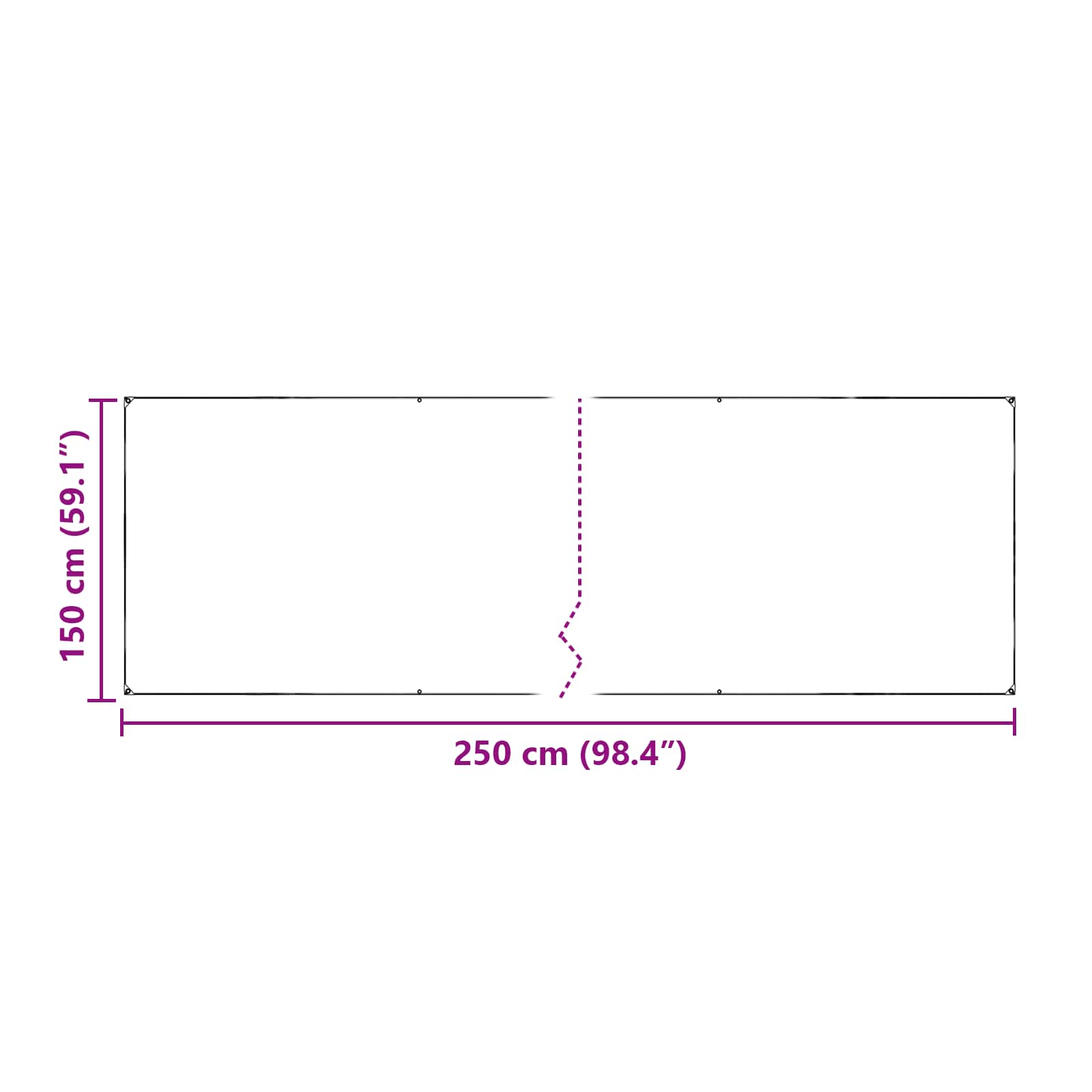 Pflanzenabdeckung mit Ösen 1x3 m Polyethylen