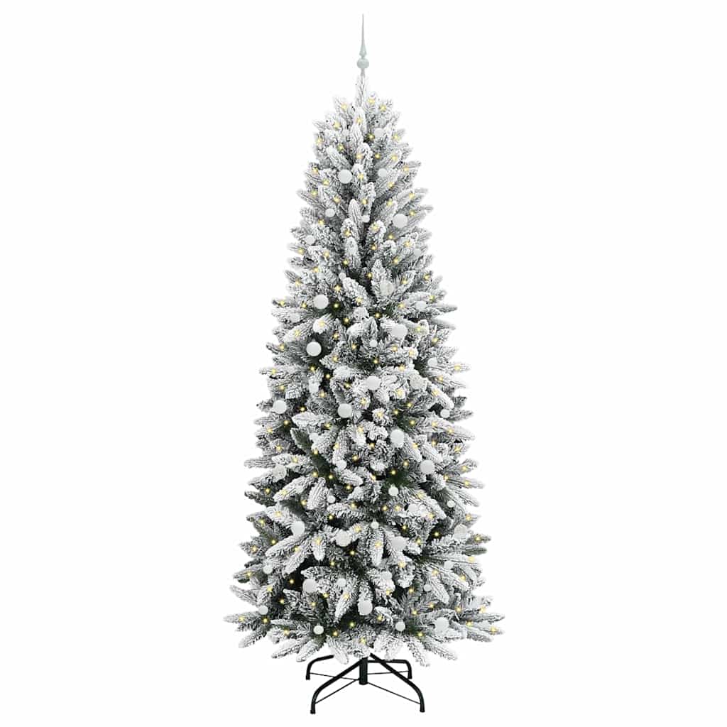 Künstlicher Weihnachtsbaum mit 150 LEDs mit Ständer Weiß 120 cm
