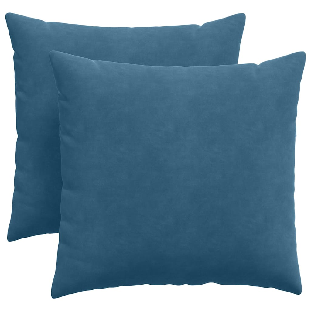 Sofakissen 2 Stück Blau 50 x 30 cm Cordstoff