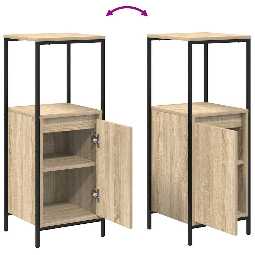 Badezimmermöbel Set mit Schubladen 2 pcs Schwarz Eichen-Optik